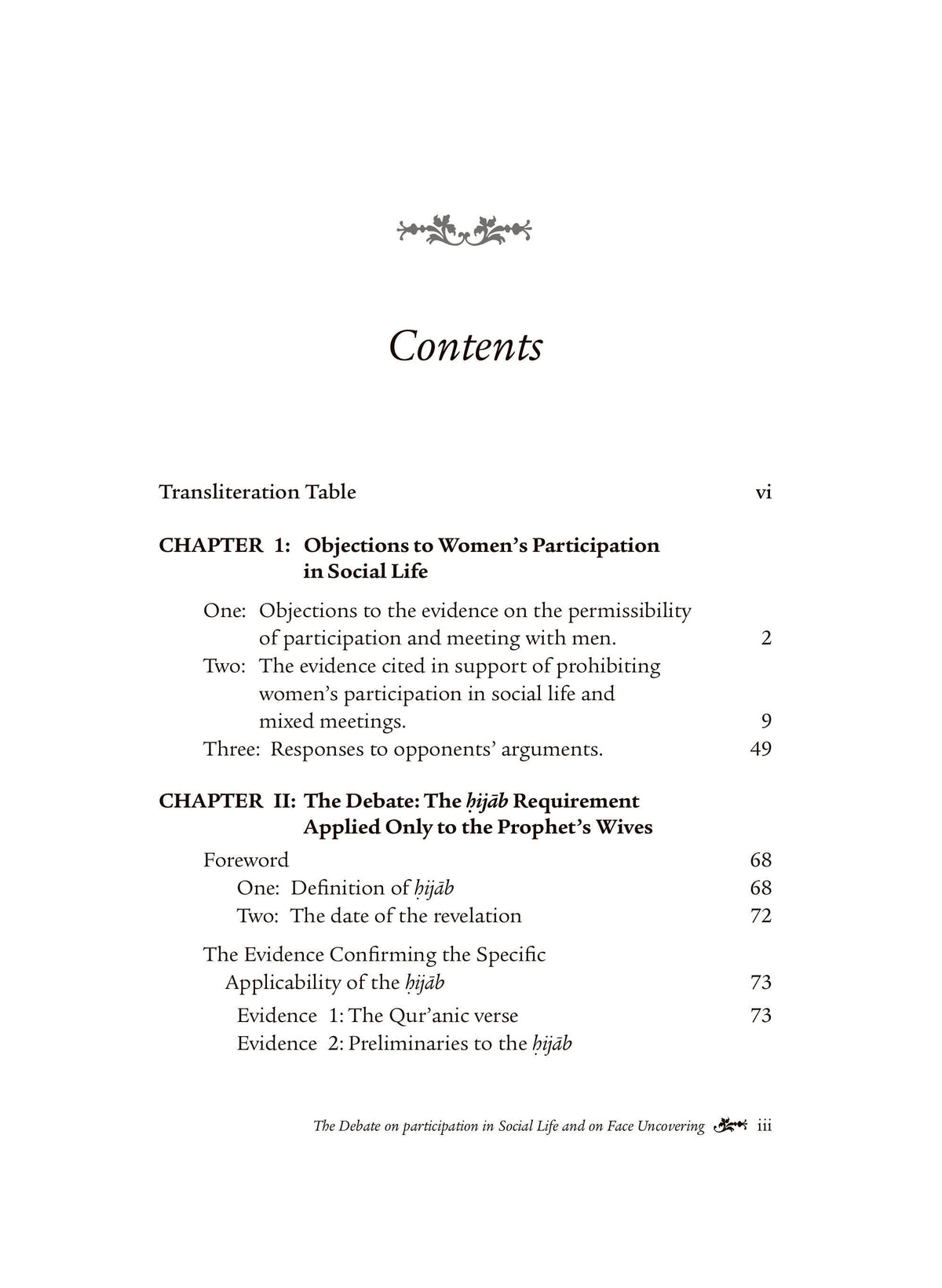 The Debate on Participation in Social Life and on Face Uncovering (Vol. 5)