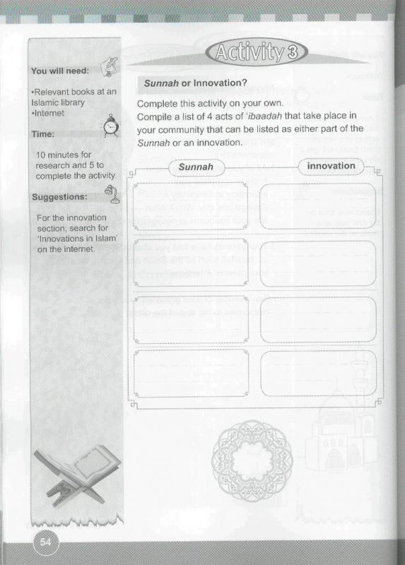 ICO Islamic Studies Activity book Grade 6 Part 1 -1940