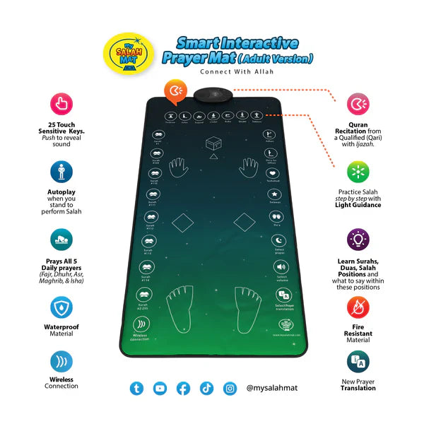 My Salah Mat - New (Adult Version) (New Edition) Educational Interactive Prayer Mat