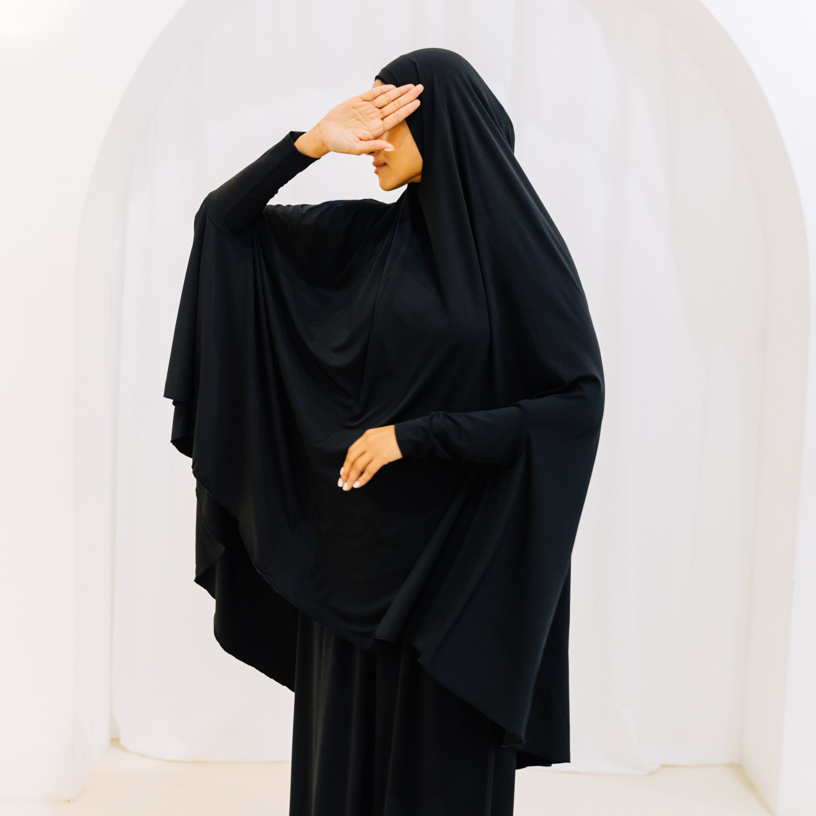 Premium Jilbab Sleeved BLACK
