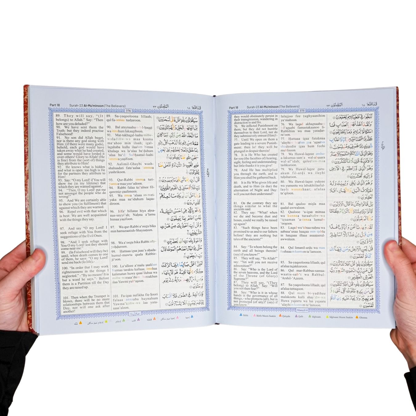 The Quran Colour Coded Arabic Text and Transliteration with English translation by Abdullah Yusuf