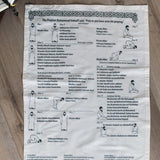 Prayer mat with step by step guide and illustrations