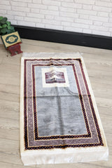 Ultra Plush Prayer Mat with Kaaba Motif (65 X 115cm)