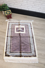 Ultra Plush Prayer Mat with Kaaba Motif (65 X 115cm)