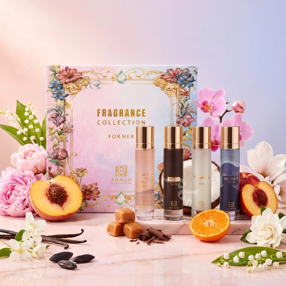 Fragrance Collection For Women Discovery Set By Ahmed Al Maghribi (4x 15ml perfumes)