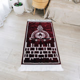 Prayer Mat with Kaaba black stone Motif (70 X 115cm)