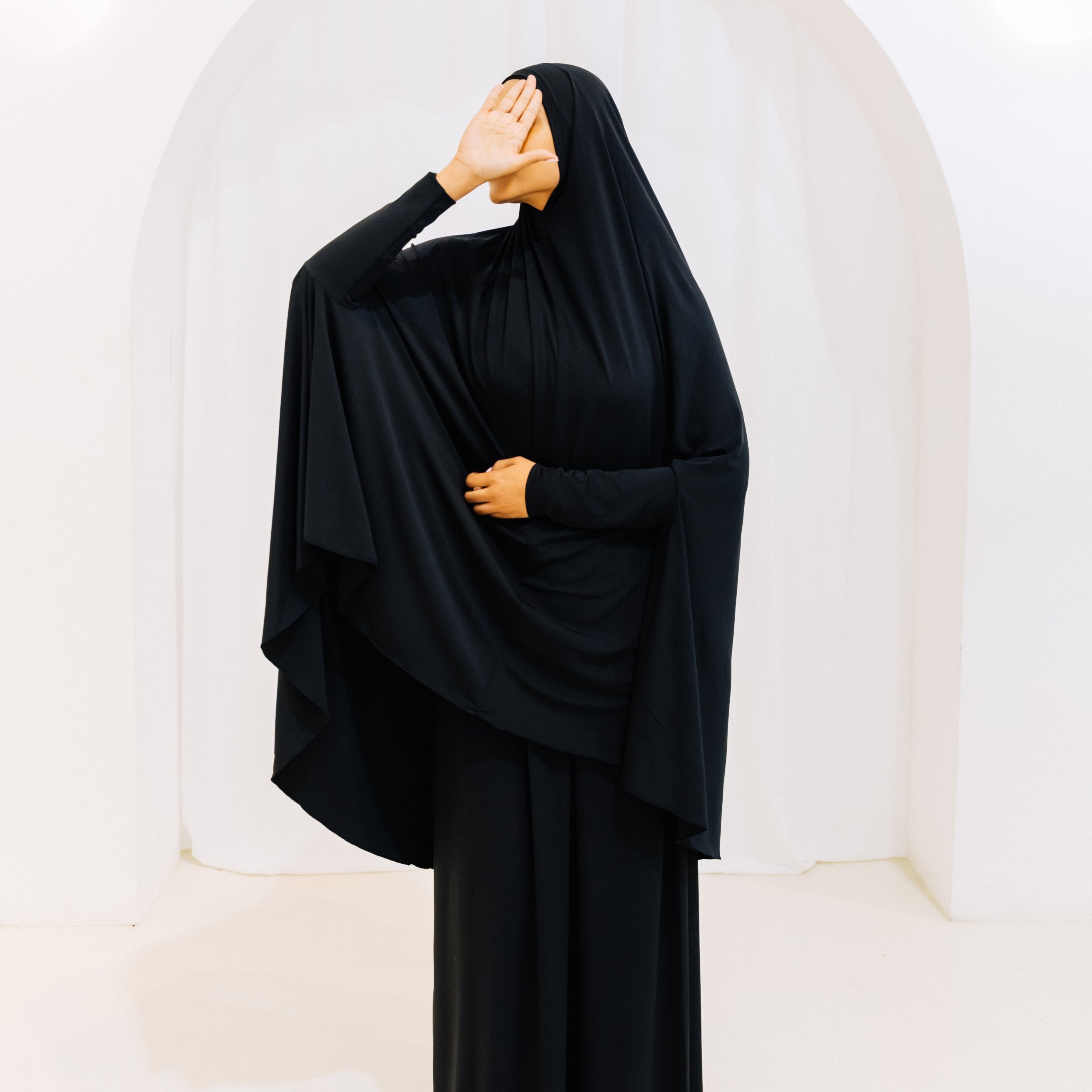 Premium Jilbab Sleeved BLACK